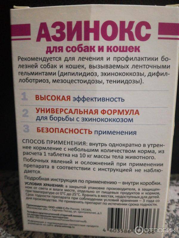 Азинокс для кошек: инструкция по применению, отзывы ветеренаров