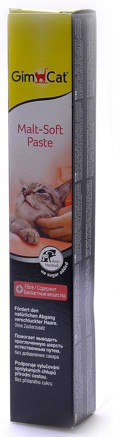 Мальт-паста для вывода шерсти у кошек
