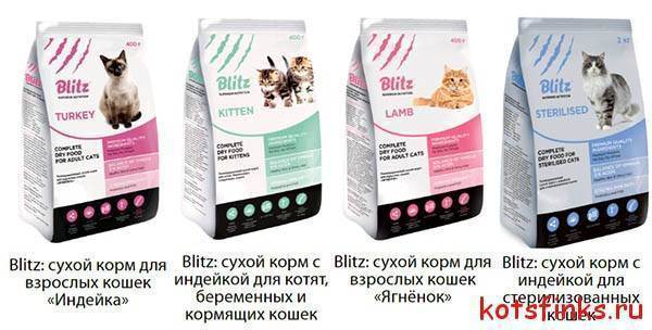 Корм для кошек blitz («блиц»): отзывы, обзор состава и цена