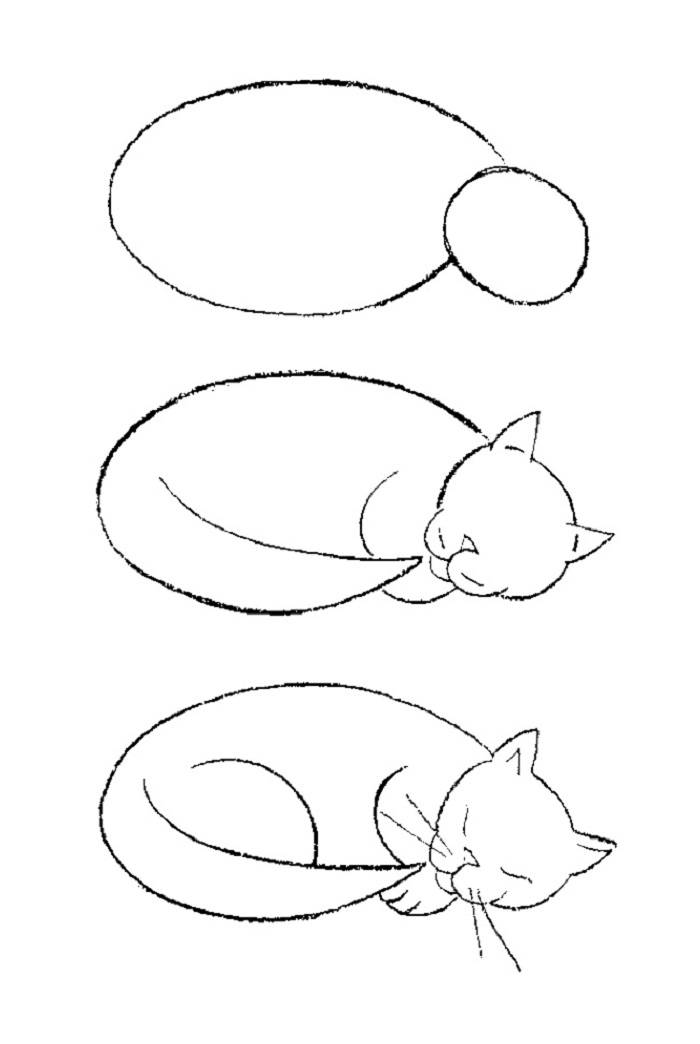 Как правильно рисовать кошку детям: пошаговая инструкция