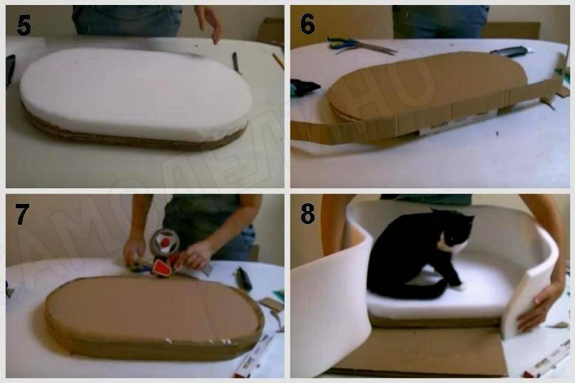 Как легко и быстро сделать лежанку для кошки своими руками