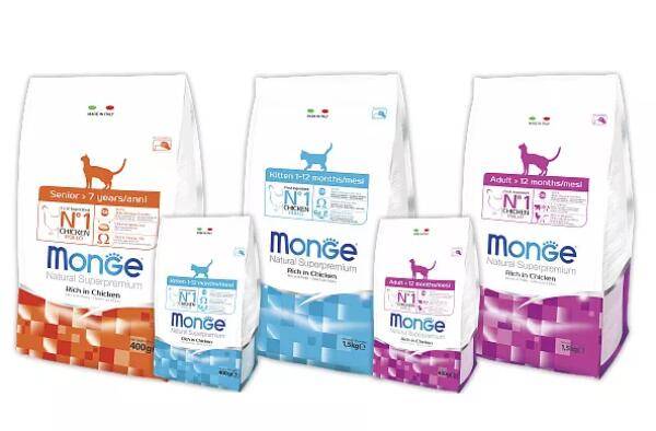 Monge - итальянский сухой и влажный корм для котят и взрослых кошек