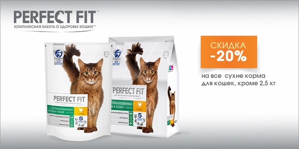 Корм для кошек перфект фит — состав, преимущества и недостатки корма, цена и виды кормов перфект фит