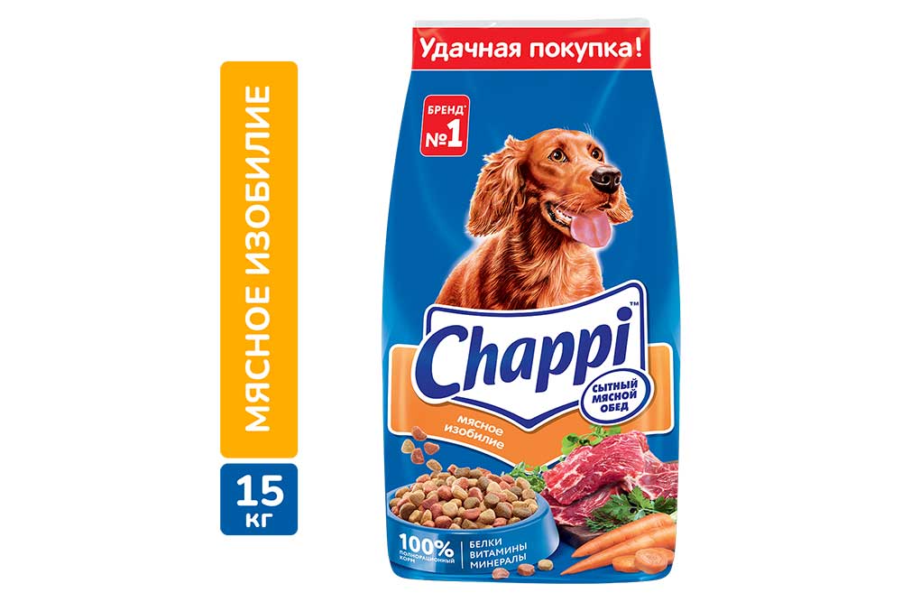 Корм чаппи (chappi) для собак