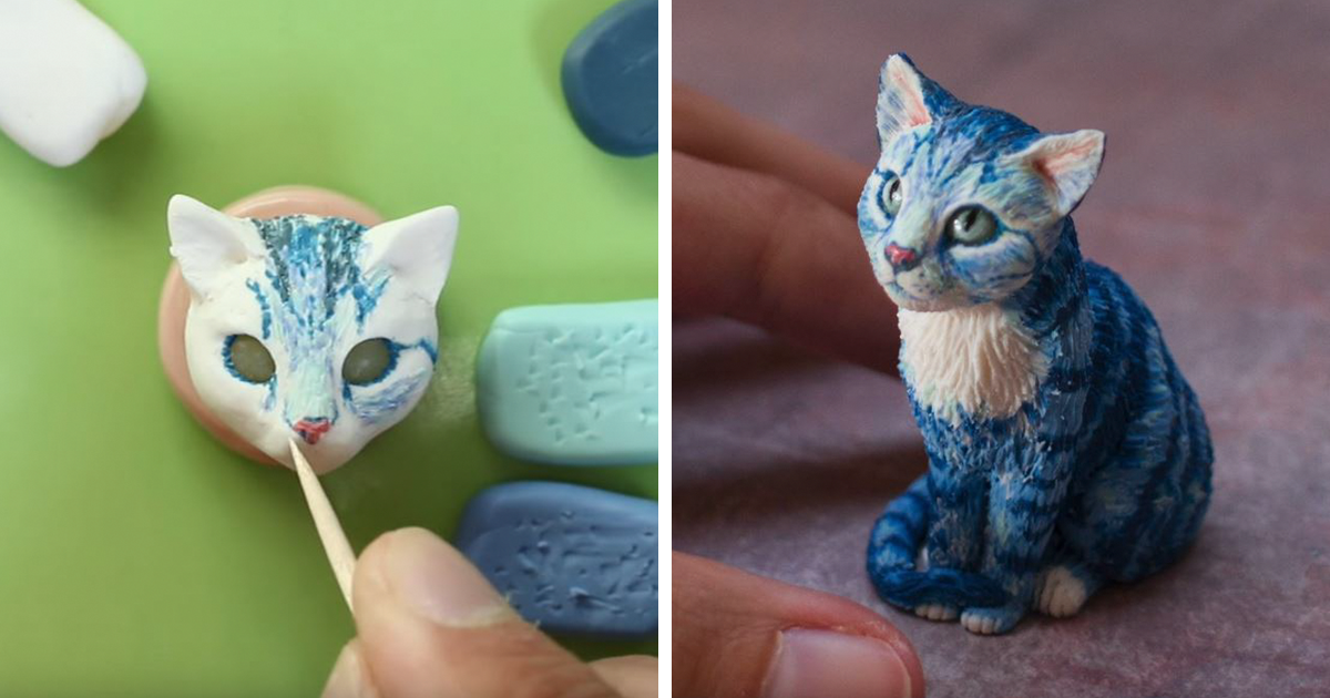 Кошка из пластилина — как слепить пошагово кота из пластилина мастер-класс с фото