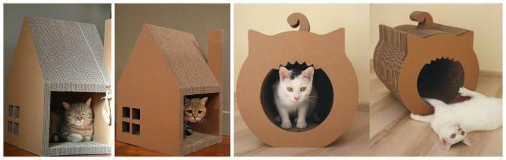 Строим дом для кошки своими руками. интересные идеи и пошаговые инструкции: из фанеры, картонных коробок, ткани. чертежи с размерами (120+ фото & видео)