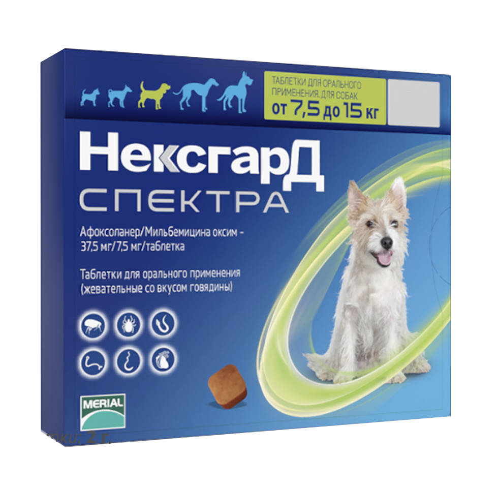 Нексгард спектра для собак - инструкция по применению жевательных таблеток, аналоги