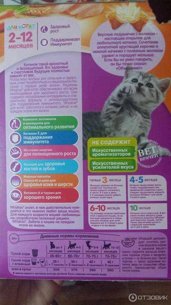 Информация для тех, кто кормит кошек вискасом.