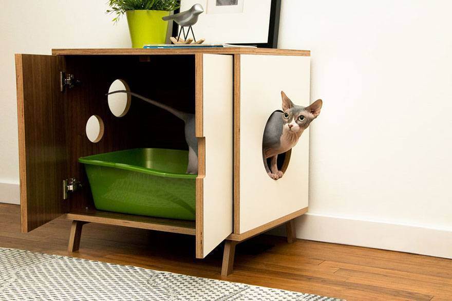 Домики для кошек с когтеточкой (42 фото): как выбрать? кошачий высокий дом с когтеточкой своими руками, чертежи и размеры