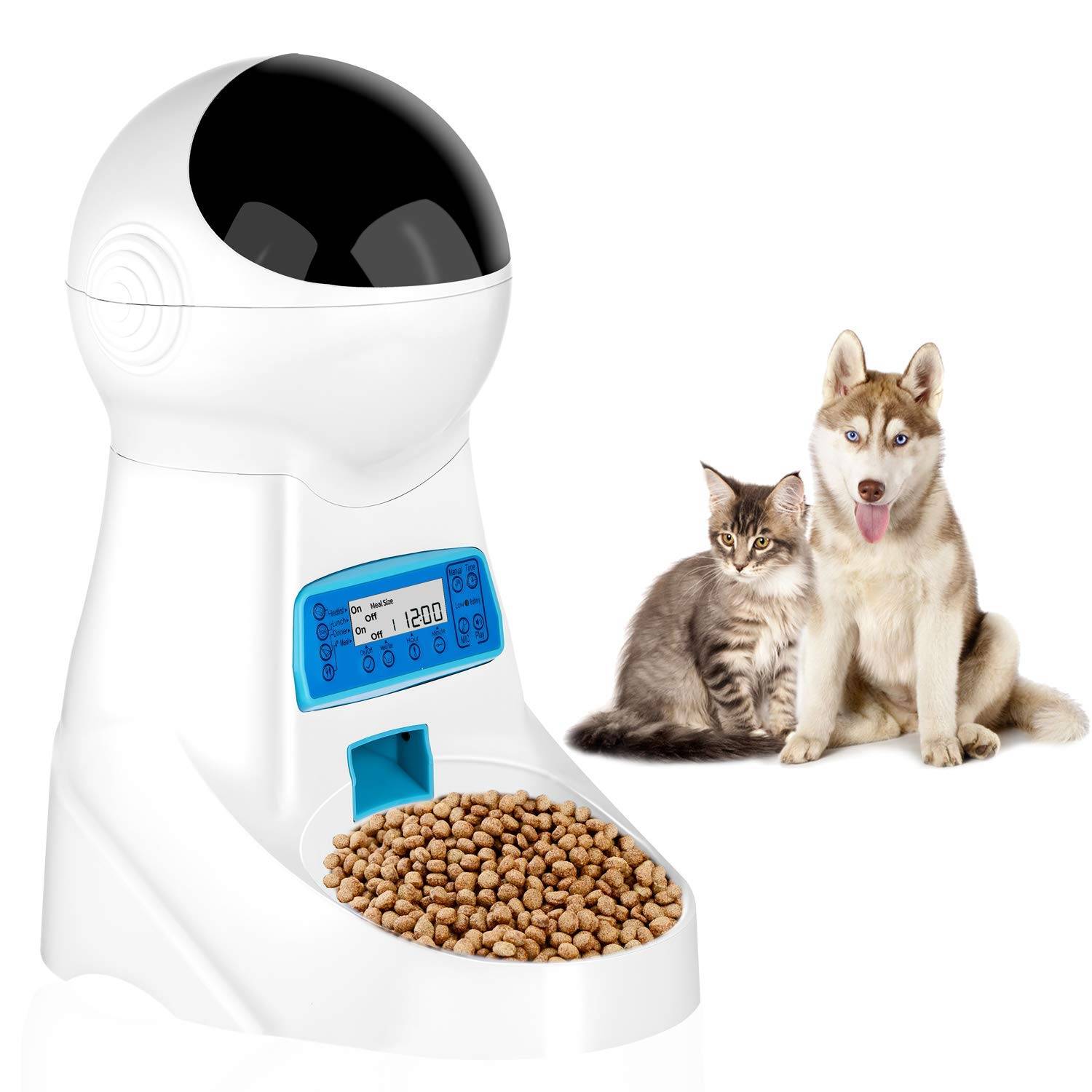 Автокормушка для кошек с дозатором и таймером, для влажного и сухого корма