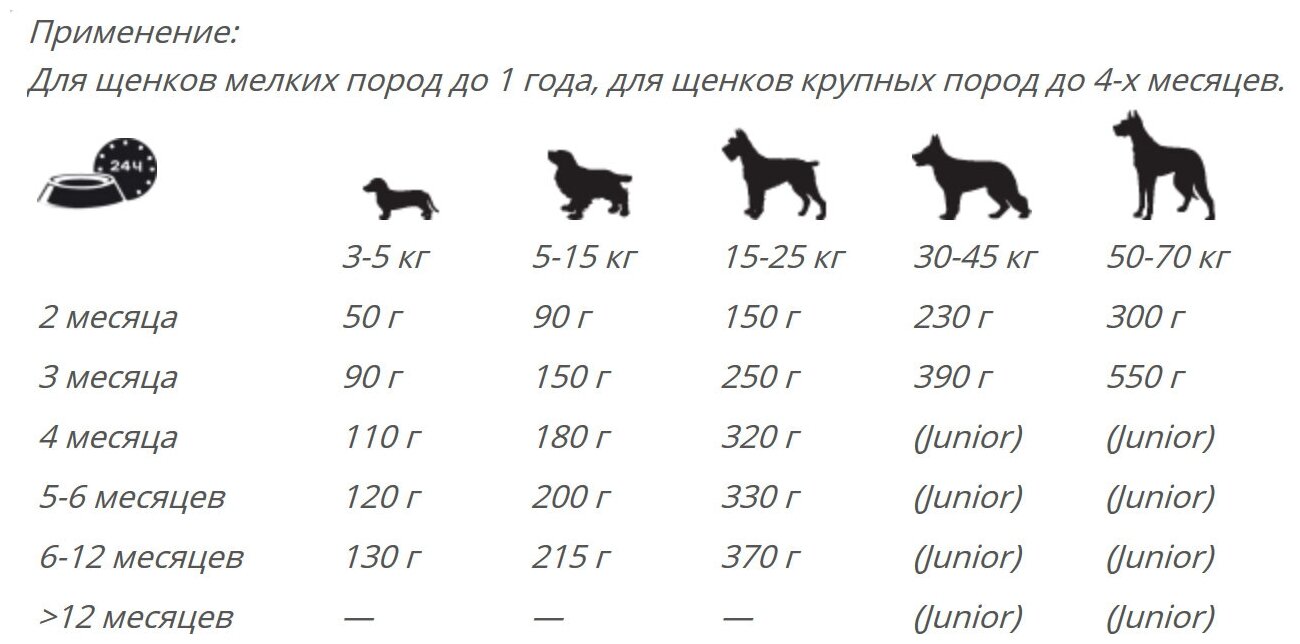 До какого возраста растут собаки мелких, средних и крупных пород?