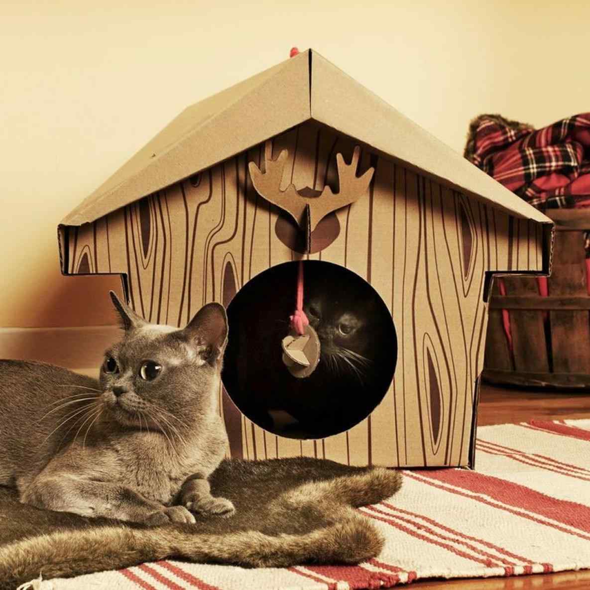 Кошачий домик своими руками | онлайн-журнал о ремонте и дизайне