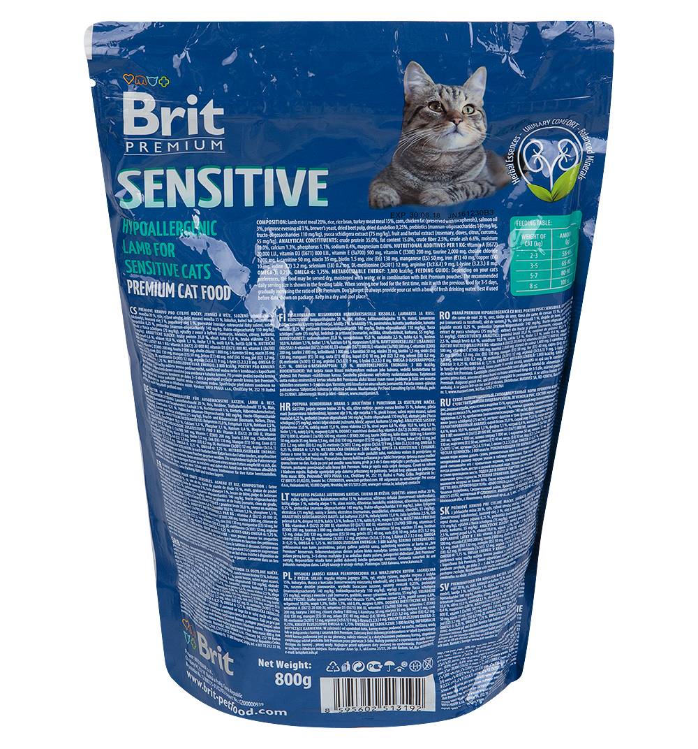 "brit" – корм для кошек: premium, care, сухой и влажный, для котят и взрослых котов