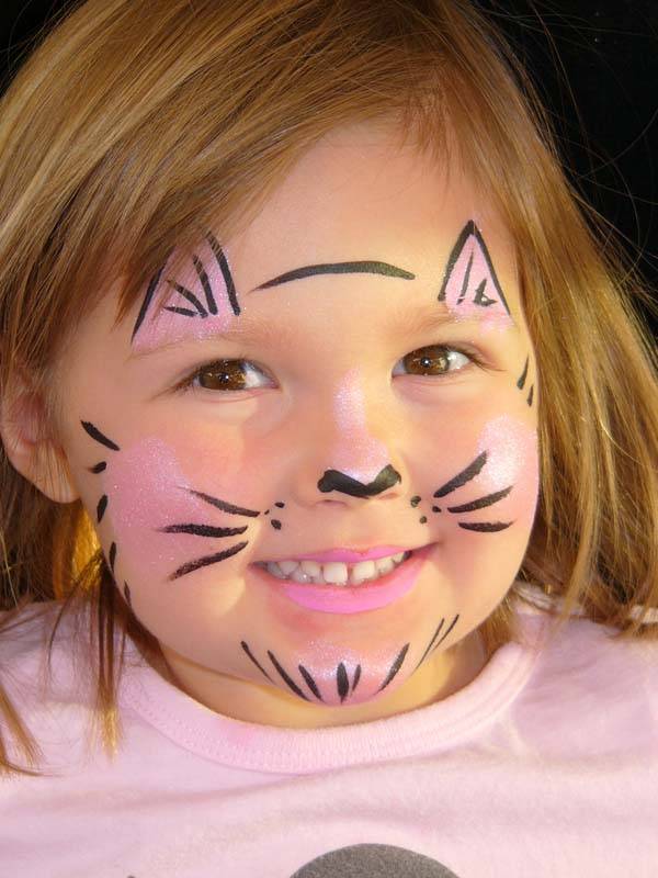Как нарисовать кошку на лице? как нарисовать на лице мордочку кошки у ребенка?