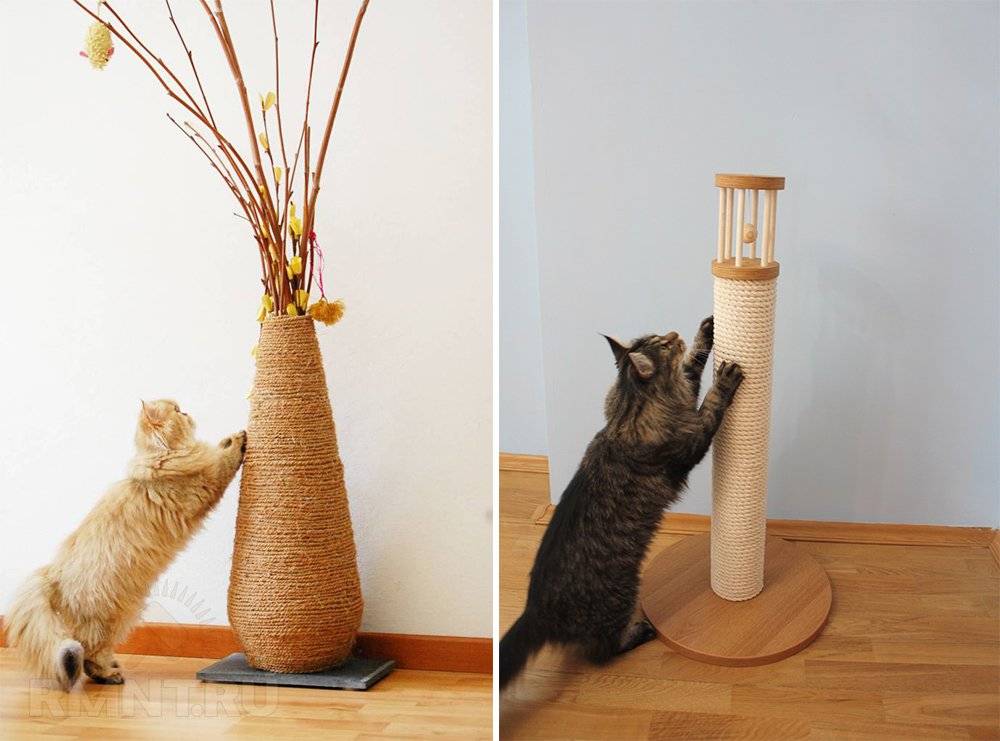 Когтеточка для кошек своими руками: пошаговый процесс изготовления разных моделей