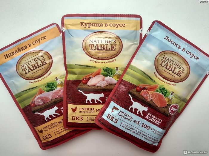 Обзор корма для кошек nature’s table
