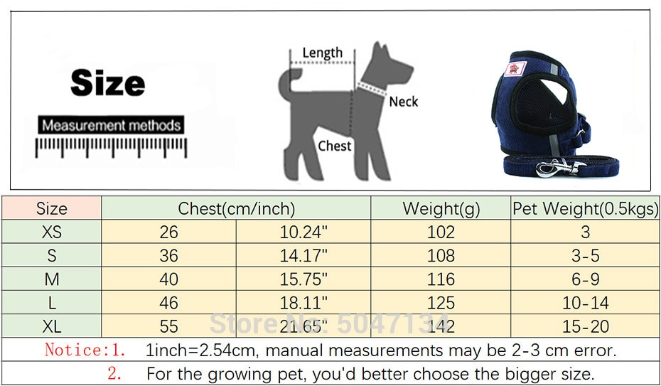 Как узнать размер шлейки для собаки?