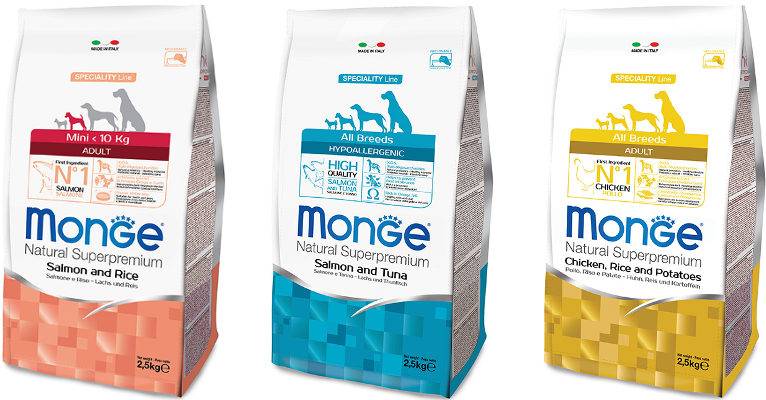 Обзор на корм для собак monge (монже): состав, отзывы, ассортимент