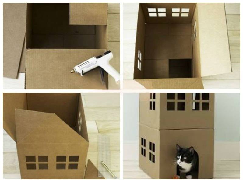 Как выбрать или сделать домик для кошки