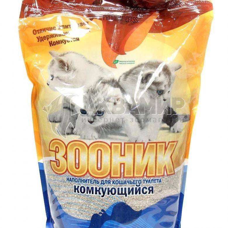 Кошачий наполнитель для туалета зооник комкующийся – плюсы и минусы использования натурального средства